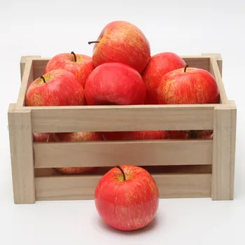 10 шт. пластиковых фруктов, зеленых и красных яблок, для свадебного украшения, витрина магазина, поддельные фрукты, учебные пособия, фрукты, искусственные яблоки