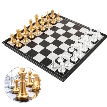 Большой Домашний Набор Магнитных Шахматных Шашек, Складные Шахматы, Настольная Игра, Обучающие Настольные Шахматы Для Детей и Взрослых