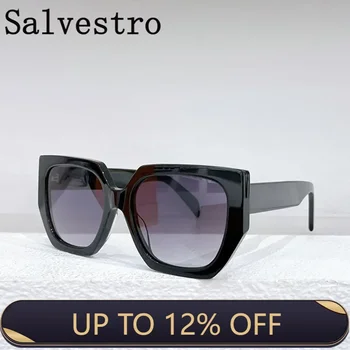 Оригинальные женские солнцезащитные очки CL40239F Ацетатные квадратные черные солнцезащитные очки Ретро Винтажные цветные солнцезащитные очки Эстетичные модные солнцезащитные очки